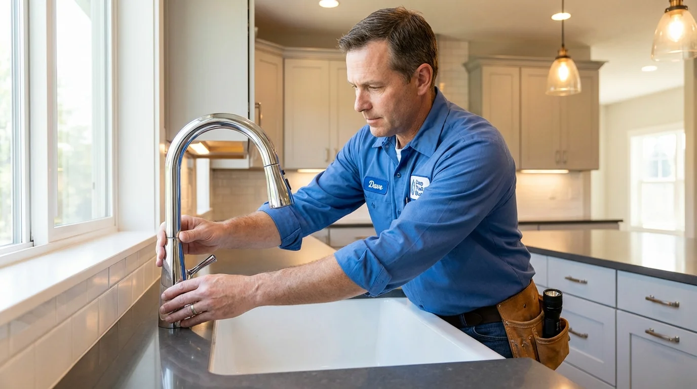 Kitchen faucet installation by Johns Plumbing LLC in Sykesville